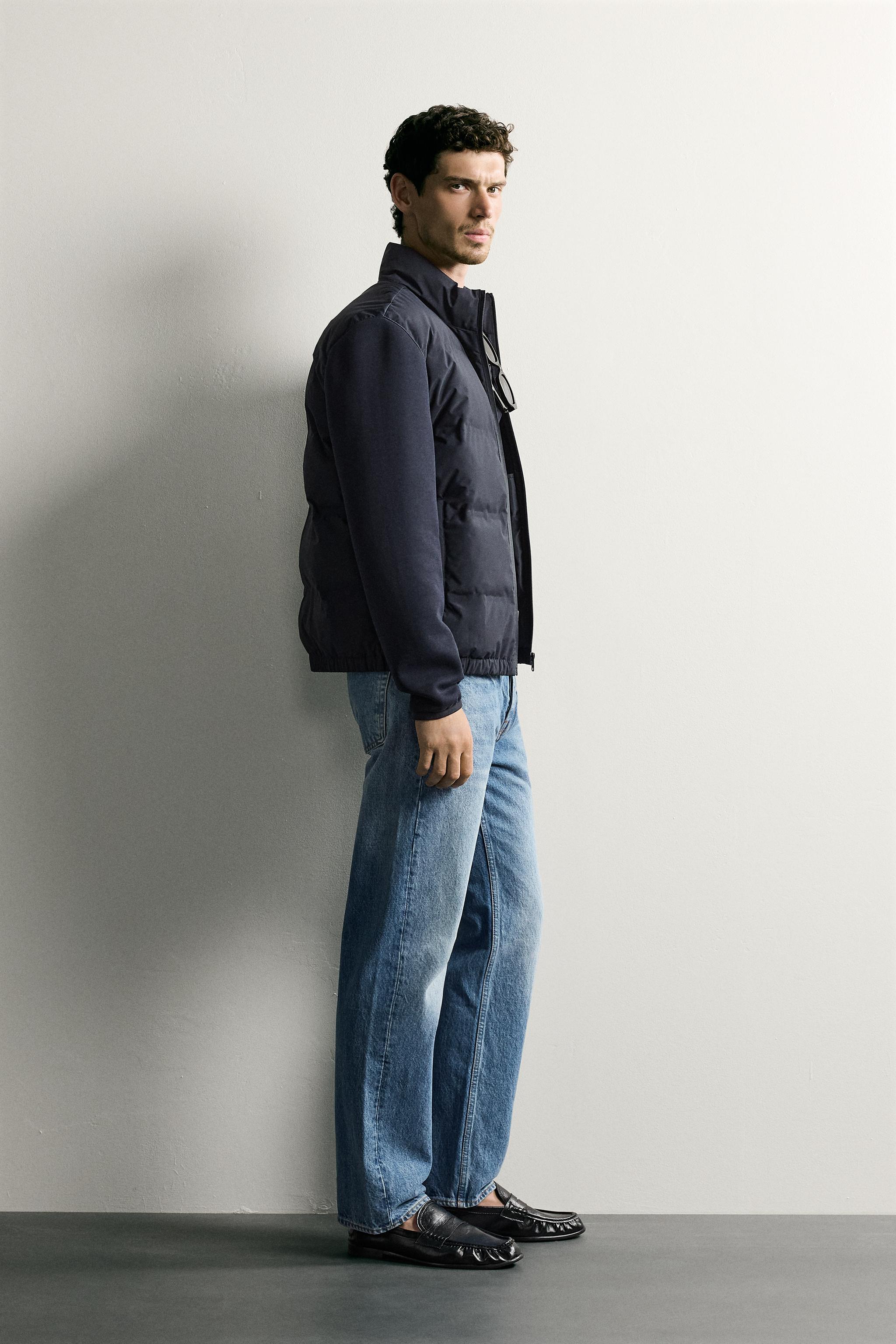 BLOUSON MATELASSÉ EN MATIÈRES VARIÉES